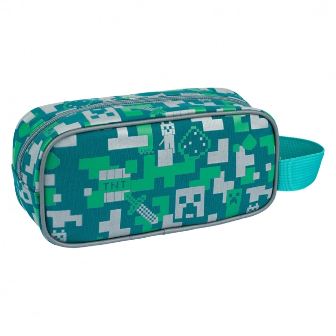 MINECRAFT etui Zilveren Creeper