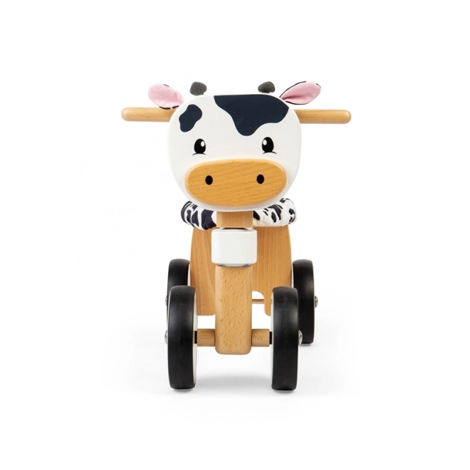 Lauflernwagen Holzkuh für Kinder
