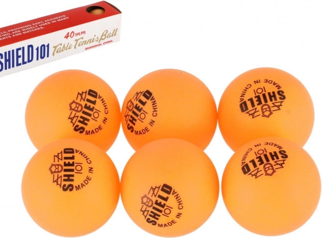 Tafeltennisballen 6 stuks SHIELD geel