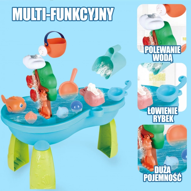 Children's Water Table 2-in-1 with Sandbox and Waterfall WOOPIE