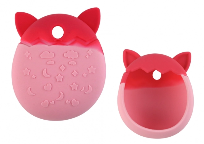 Roze siliconen hoesje voor Tamagotchi in de vorm van een kat