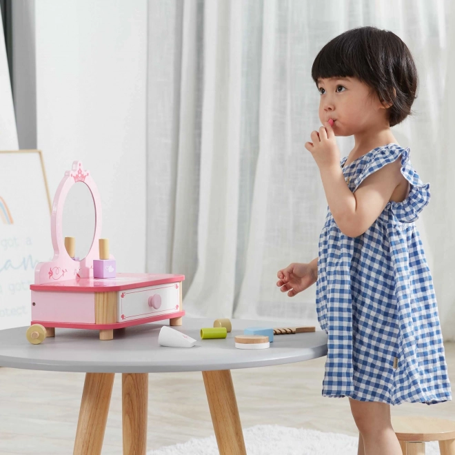 Wooden Vanity Set with Accessories