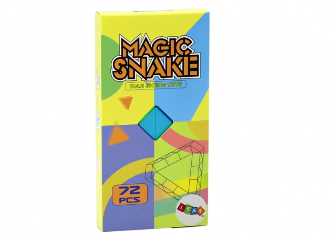 Blokpuzzelspel Educatieve Slang Kleurrijk 72 stuks.