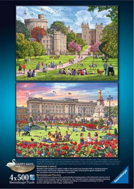 Ravensburger puzzle Royal Residences of Great Britain 4x500 pieces