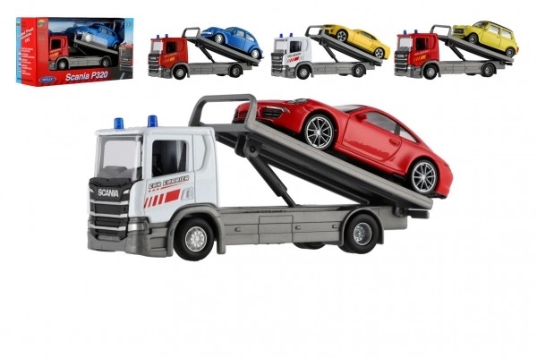 Welly Scania P320 Abschleppwagen und Auto