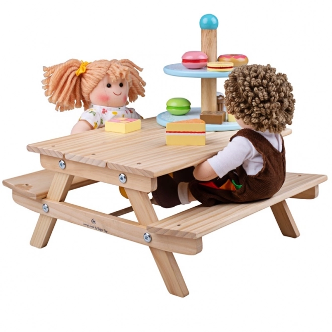 Holz-Picknickbank für Puppen Bigjigs Toys