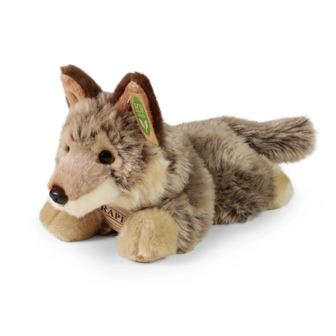 Pluchen wolf liggend 20 cm ECO-VRIENDELIJK