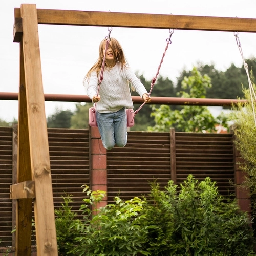 Kinderschommel aan touw roze