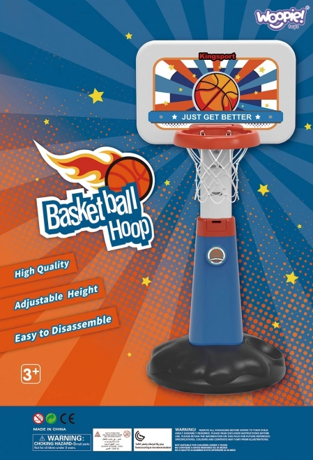 Woopie verstelbare basketbalset voor kinderen met pompje