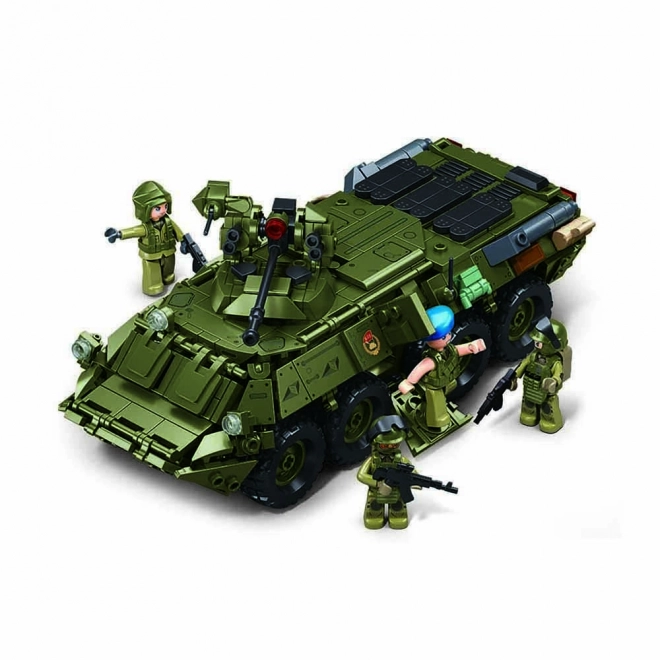 Bouwpakket tank BTR-80AS IFV van Sluban in schaal 1:35