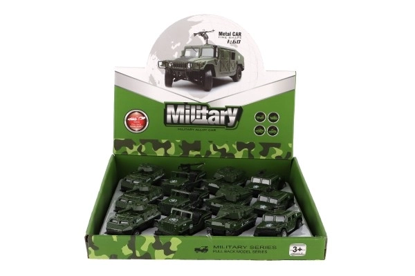 Set van militaire auto's met terugtrekfunctie