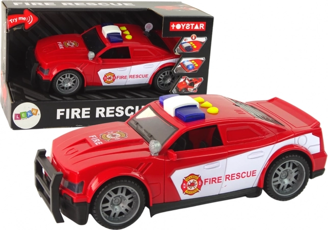 Kinderbrandweerauto 1:14 met licht en geluid – rood TOYSTAR