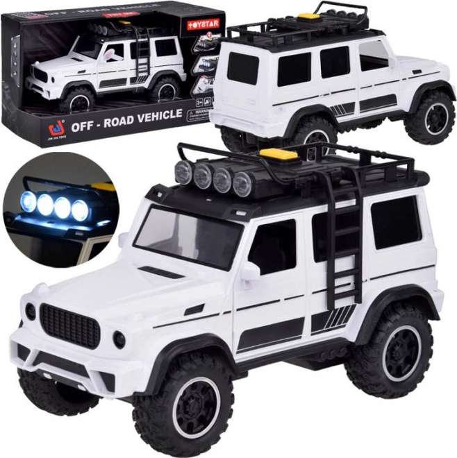 Terreinwagen OFF-ROAD met geluiden en verlichting, rubberen banden