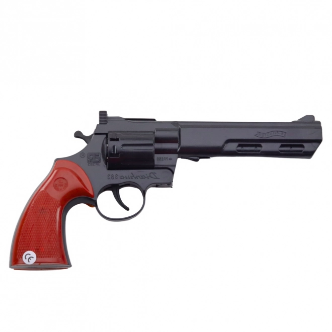 Kinderen revolver voor caps geluid zwart