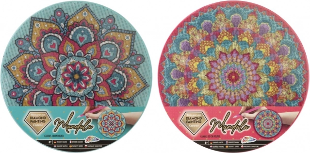 Grafix diamant schilderen op frame – turquoise mandala 30 cm