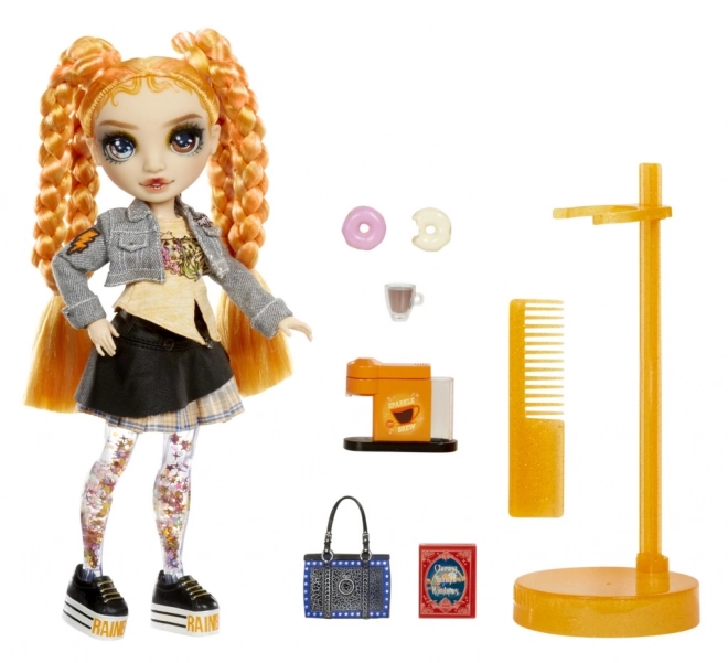 Rainbow High Glitter & Shine Modepop - Clementine (Oranje)