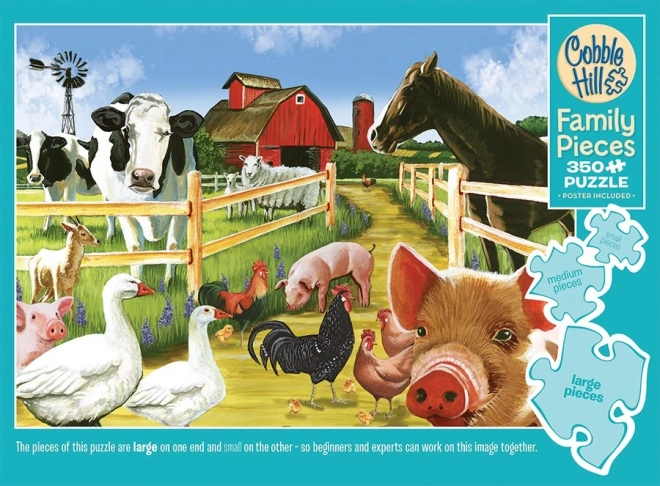 Familie puzzel Welkom op de boerderij 350 stukjes