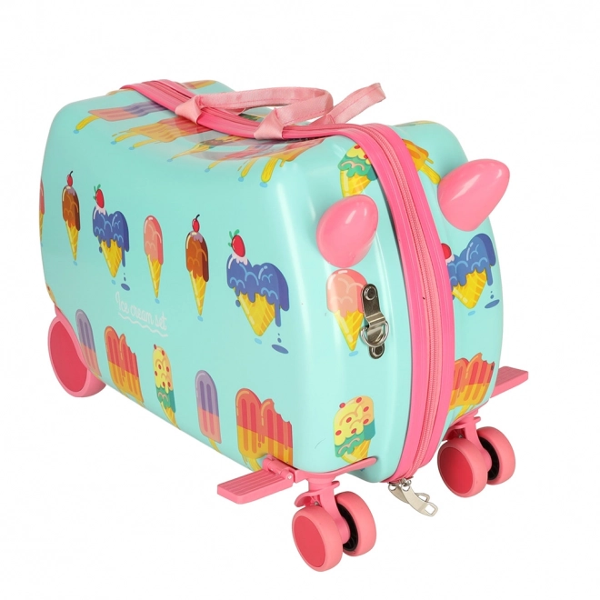 Kinder-Trolley Handgepäck Eiscreme-Design mit Rollen