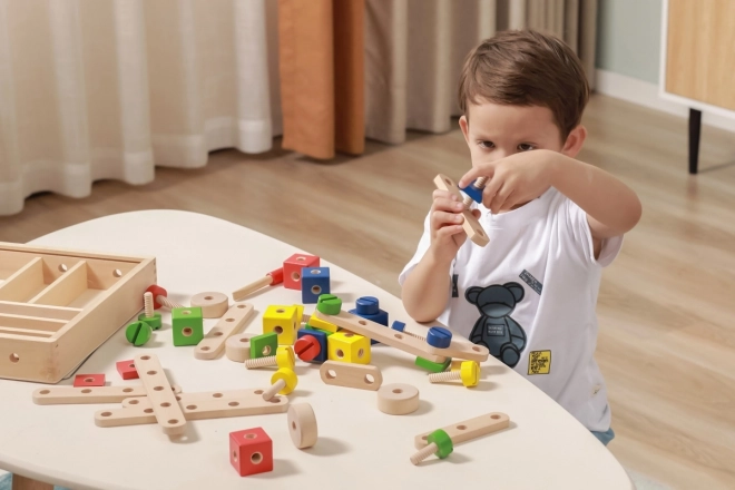 Houten constructiespeelgoed bouwer