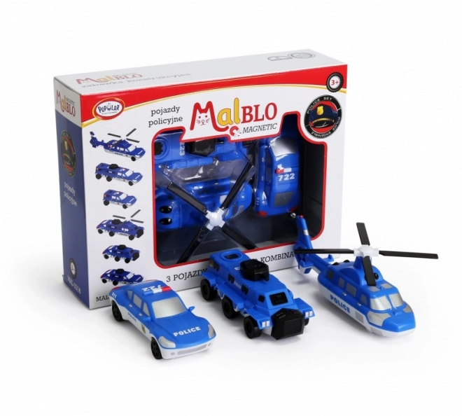 Magnetische politievoertuigen MalBlo