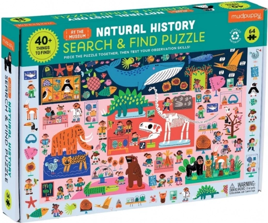 Mudpuppy puzzel Leg en zoek Natuurhistorisch museum 64 stukjes