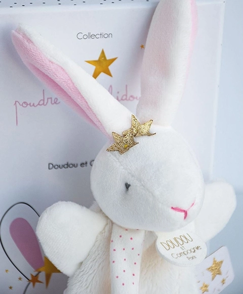 Doudou Speeltje met speenhouder konijn 15 cm