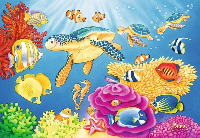 Puzzel onderwater schoonheid 2x24 stukjes