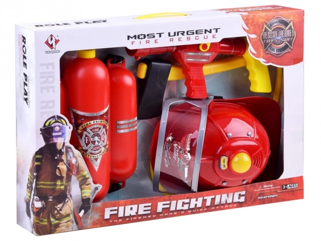 Brandweerset helm licht geluid blusser accessoires brandweer ZA1678