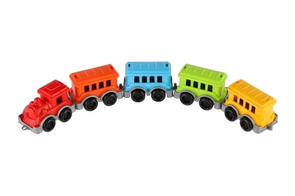 Colorful Train Set with 4 Carriages