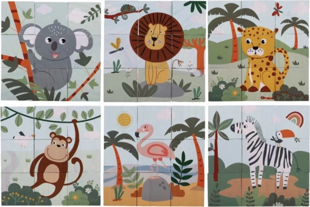 blocs en bois safari 2kids toys