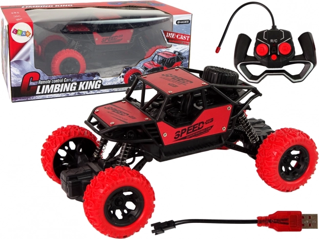 RC off-road car 1:18 red