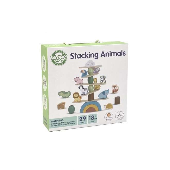 Woopie groen balancerend houten dieren spel