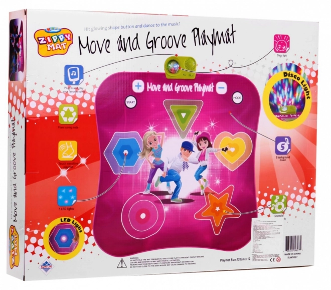 Dansmat Move and Groove voor kinderen 3+ - Muzikaal spel met verlichting