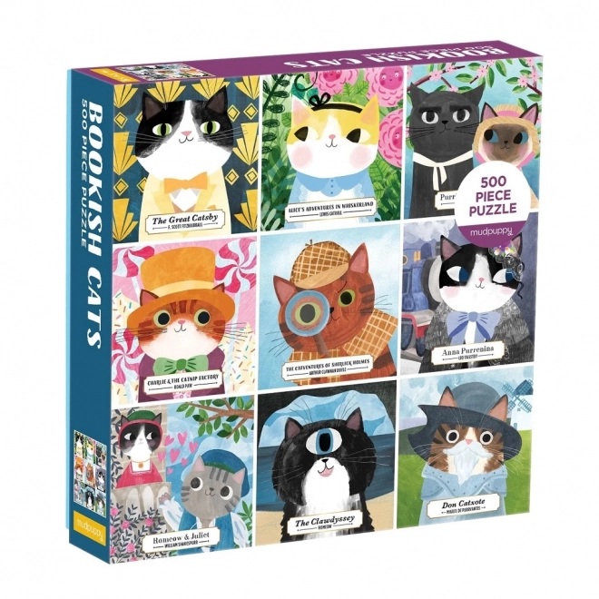 Mudpuppy puzzel Katten Literati 500 stukjes