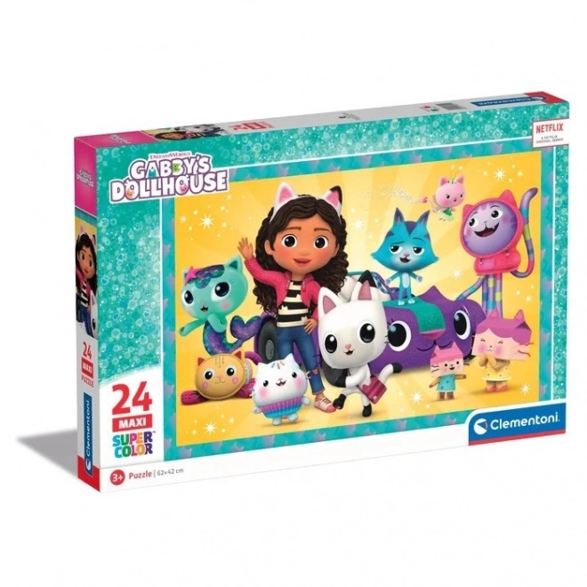 Puzzel 24 stukjes Maxi kattenhuis Gabi