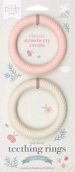 Silicone Leaf Teethers for Babies, 2 pcs – Strawberries