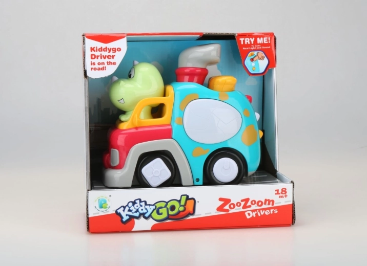 Kiddy Go! Auto mit Dinosaurier mit Lichtern und Geräuschen