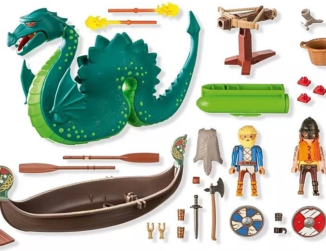 Set van figuren Mijn Leven Viking met zeeslang