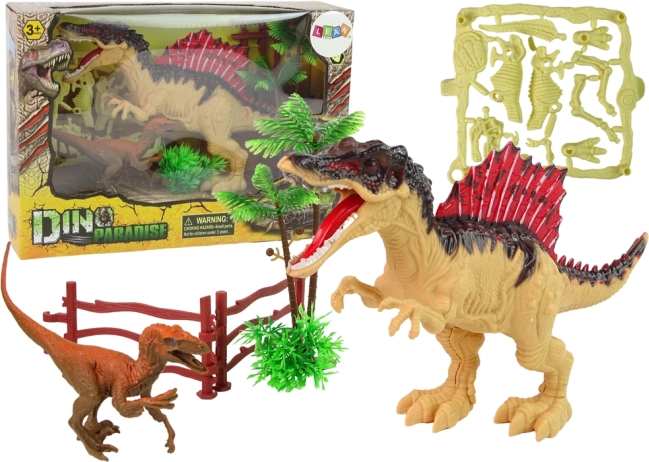 Large Dinosaur Skeleton Set Jurassic Park Compsognathus Spinosaurus