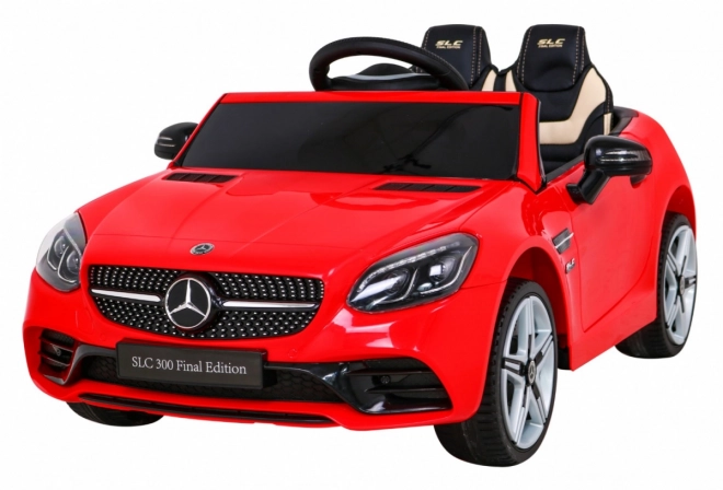 Mercedes Benz SLC300 Kinderauto op batterij Rood + geluiden MP3 Lichten + afstandsbediening + langzame start