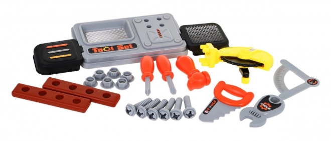 Werkplaats 3in1 koffer + tafel + gereedschap - 21 delen