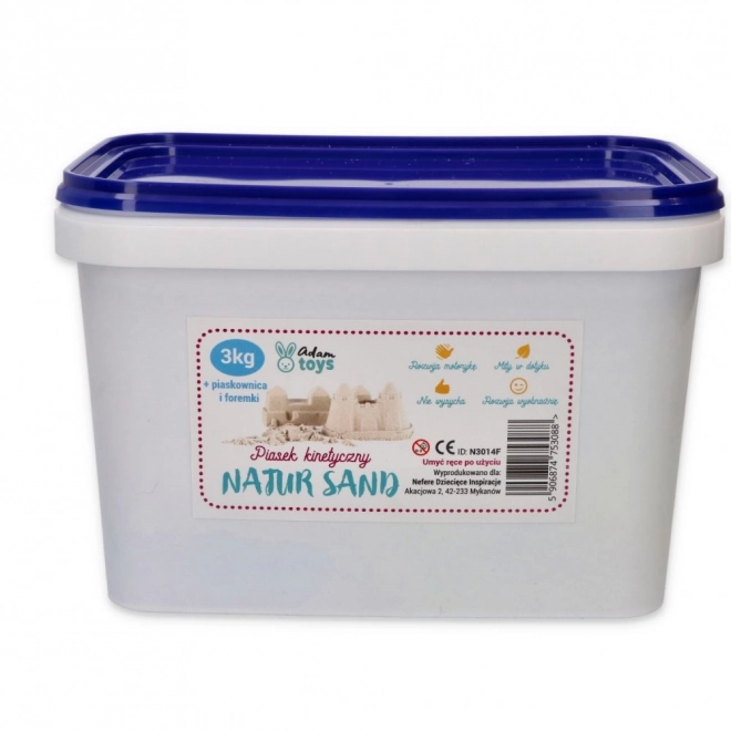 NaturSand kinetisch zand 3 kg met vormpjes en zandbak
