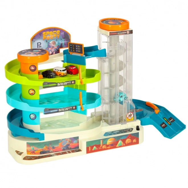 Multifunctionele autotrack met kosmisch parkeren en lift XXL 2in1