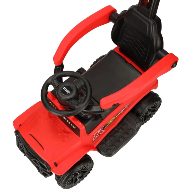 Terreinloopwagen met duwstang, lichten en geluid rood