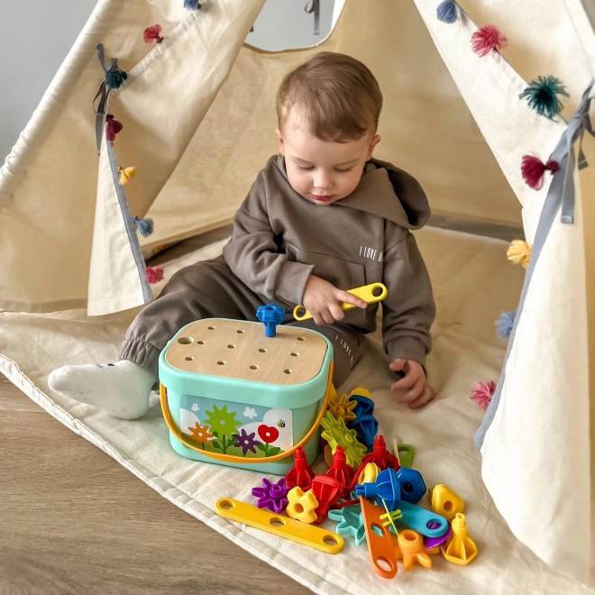 Woopie Green Constructie Box Motorisch Montessori 12v1