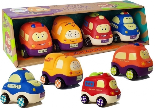Set von Spielzeugautos Polizei und Krankenwagen für Kinder
