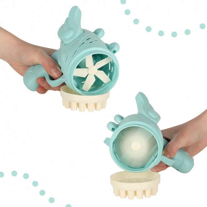 Bellenpistool met vleugels blauw