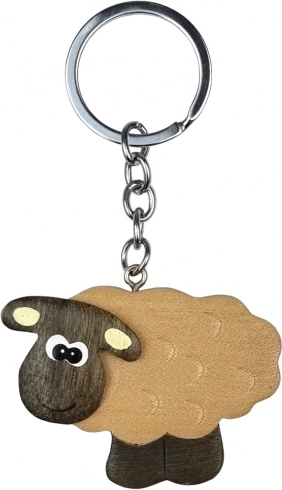 Porte-clés en bois Grande Brebis