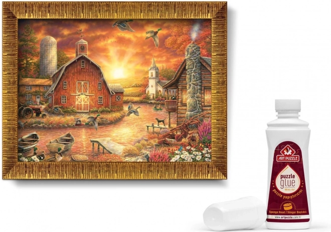 ART PUZZLE Puzzle with frame and glue 3in1 1000 pieces – Behind the sun