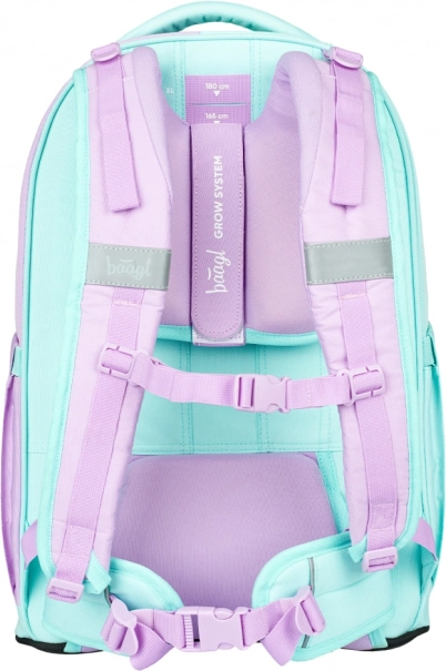 Schulset BAAGL Skate Max Sweet: Rucksack, Federmäppchen, Beutel und Sporttasche